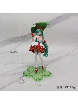 Zigver  Anime Dancing Dancing Dans Kız Sabah Zafer Elf Lotus Yaprağı Şekil Kawaii Pvc Model Oyuncaklar Bebek Süsler ler