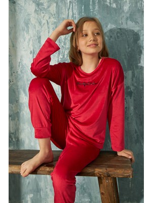 Mihra 13902 Kışlık Kadife Çocuk Pijama Takımı