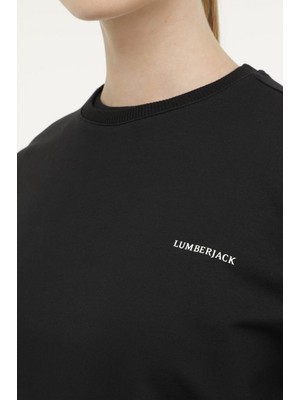 Lumberjack W-SN79 Basıc C Neck Sweat Siyah Kadın Sweatshirt