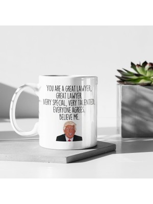 Bexdore Ingilizce Avukat Hediye, Trump Tasarımlı Avukat Kupa, Avukat Kupa Bardak, Avukat Kahve Kupa