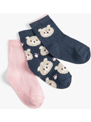 Koton 3-Pack Multicolor Cotton Blend Socks Set