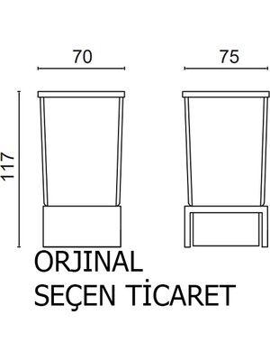 Çelik Banyo KU10-030 Paslanmaz Pirinç Kumru Set Üstü Diș Fırçalık