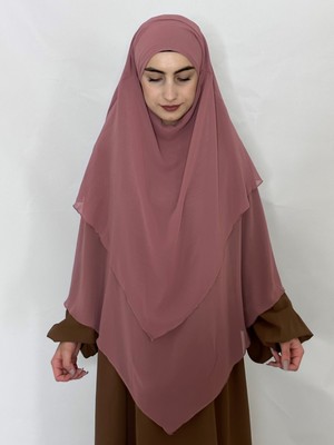 Erasra Class 3katlı Multı Sifon Sufle Khimar  Peceli Hazır Büyük Esarp Pudra