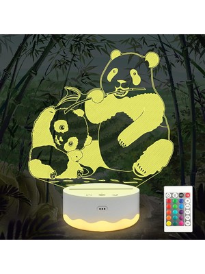 Jingyi Panda Hediyesi, Panda 3D Gece Lambası Çocuk Optik (Yurt Dışından)