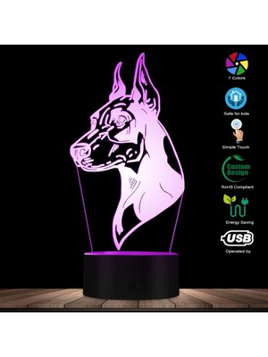 Jingyi 3D Efekt Alman Doberman Pinscher (Yurt Dışından)