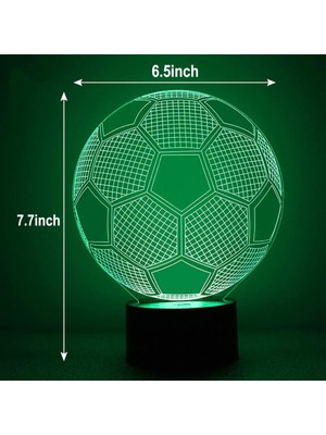 Jingyi Cara 3D Illusion Futbol Işıkları Lambası Futbol Gecesi (Yurt Dışından)