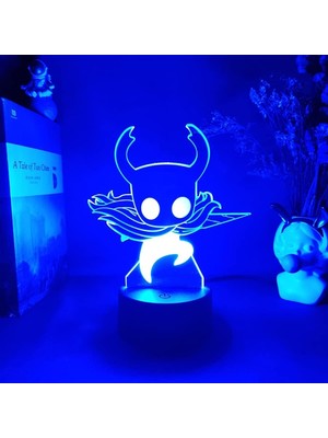 Jingyi Hollow Knight Oyunu 3D Anime Gece Lambası Holl 7 Renk Uzaktan Kumanda Yok (Yurt Dışından)