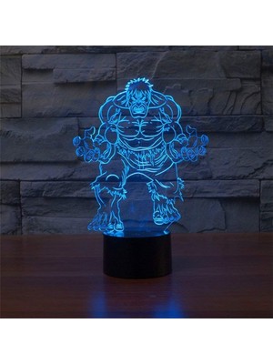 Jingyi 3D Optik Illüzyon Lambası, LED Gece Lambası USB Dokunmatik (Yurt Dışından)