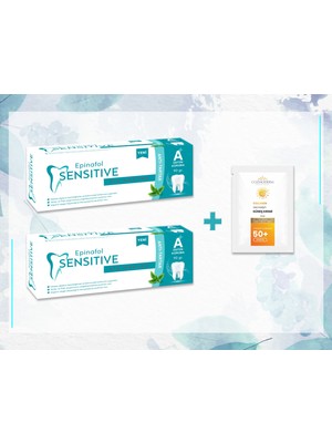 Epinafol Sensitive Epinafol   Sensitive Aplus  Antitartar Diş Macunu 2'li + Cozmoderm Güneşkremi Hediyeli
