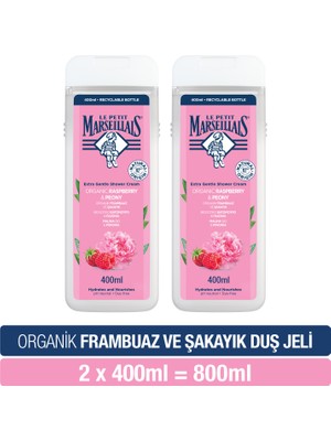Le Petit Marseillais Frambuaz ve Şakayık Duş Jeli 400 ml x 2 Adet