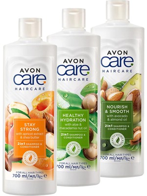 Avon Care Avakado, Aloe Vera, Kayısı Özü Içeren Şampuan ve Saç Kremi Paketi