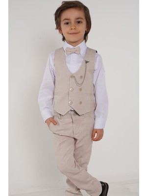 Carinos Yelekli Erkek Çocuk Takımı Zincir Aksesuarlı