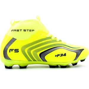 Fast Step Fosfor Sarı Bilekli Boğazlı Çoraplı Krampon Halı Saha Futbol Spor Ayakkabı 930xa034k