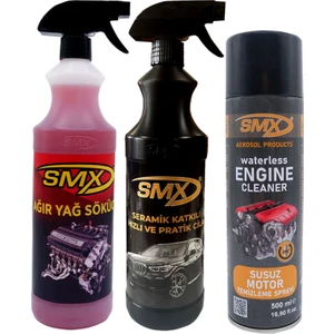 Ağır Yağ Sökücü/ Smx Seramik Katkılı Hızlı ve Pratik Cila/smx Susuz Motor Temizleme Spreyi