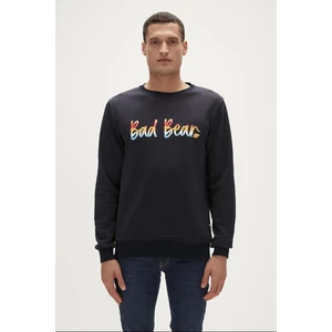 Bad Bear Manuscript Crewneck Erkek Siyah Sweatshirt 23.02.12.016-C01
