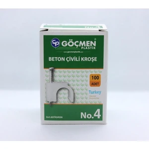Göçmen Plastik Beton Çivili Kroşe No:4 (100 Adet)