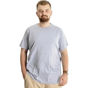 Büyük Beden Erkek T-Shirt Bis Yaka Fragmented 23133 Grimelanj