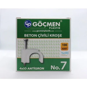 Göçmen Plastik Beton Çivili Kroşe No.7 (100 Adet)