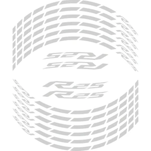 GP Kompozit Yamaha R25 2015-2024 Uyumlu Jant Şeridi Reflektif Gri