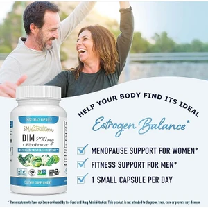 SM Nutrition Dim 200 mg Bioperine Estrogen Balance Support 60 Capsules