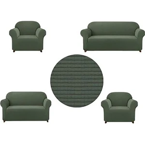 GüzelEvim Tekstil Güzelevim Likralı Pitikare Desen Koltuk Takım Kılıfı 3+2+1+1 Elastik Koltuk Örtü