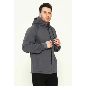 Owut Collection Erkek Standart Fit Normal Kesim Içi Polarlı 3 Iplik Kapüşonlu Fermuarlı Sweatshirt