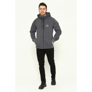 Owut Collection Erkek Standart Fit Normal Kesim Içi Polarlı 3 Iplik Kapüşonlu Fermuarlı Sweatshirt