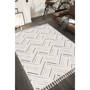 Armida Concept Enjoy Krem Gri Bukleli Yumuşak Peluş Shaggy Halı Salon Oturma Odası Halısı Çocuk Odası Mutfak Halısı 80 x 150