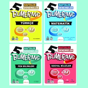 Günay Yayınları Gün&Ay Yayınları 5. Sınıf Bumerang Türkçe Matematik Fen Bilimleri Sosyal Bilgiler Deneme Seti