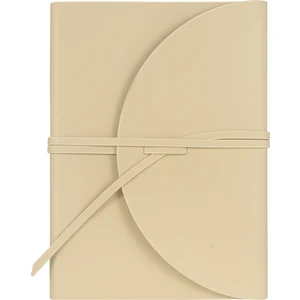 Victoria's Journals Pella Vegan Deri Esnek Kapaklı Klasik Dolma Kaleme Uygun Noktalı Not Defteri 15X21 cm (A5) Bej