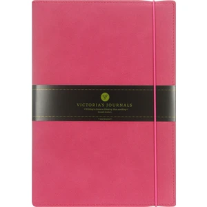 Bufallo Ikili Defter 14X20 cm Vegan Deri Kalın Kapak 64 Sayfa Çizgili Defter + 64 Sayfa Noktalı Defter Lastikli Değişebilen Iç Fuşya