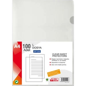 L Dosya Standart 90 Mikron 100'LÜ Paket