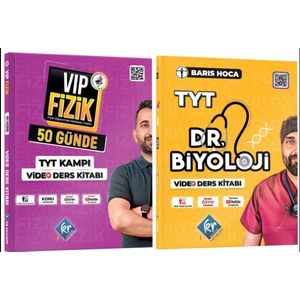 Kr Akademi Yayınları Vip Fizik 50 Günde TYT Kampı Video Ders Kitabı + Barış Hoca TYT Dr. Biyoloji Video Ders Kitabı Seti