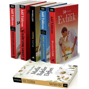 Evlilik - 50 Maddede İlişkiler - Flört Etme Sanatı - 5 Kitap - Adil Yıldırım + Defter Kitap