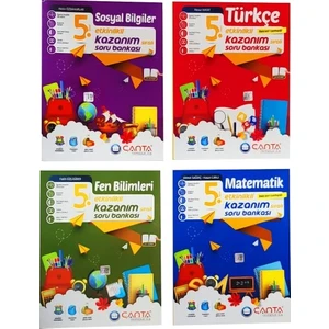 Çanta Yayınları 5.Sınıf Türkçe-Matematik-Fen-Sosyal Etkinlikli Kazanım Sıralı Soru Bankası Seti 4 Kitap Yeni