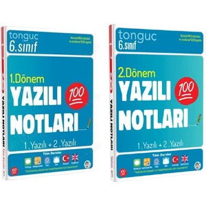 Tonguç Akademi 6. Sınıf Yazılı Notları 1. Dönem ve 2. Dönem 1 ve 2. Yazılı Seti