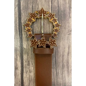 Bym Fashion 9061 Yıldızlı Kemer Taba