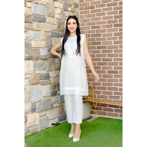 Bym Fashion Bym Kat Görünüm Sıfır Kol Içlik Tunik 2340 Ekru