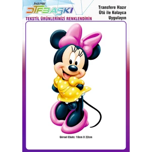 F17 Ajans Mickey Minnie Mouse Ütü ile Yapışan Tekstil Dtf Baskı