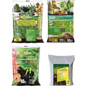 Bio 10 Lt + Baytol Mix 10 Lt + Bitbest Kaktüs 10 Lt + Solucan Gübresi 2 Kg
