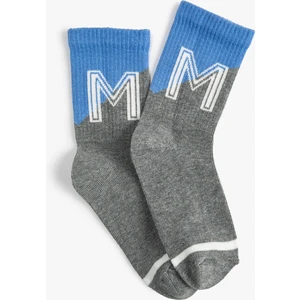 Multicolor Patterned Cotton Blend Socks