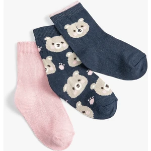 3-Pack Multicolor Cotton Blend Socks Set