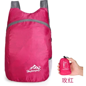 Ultra Hafif Taşınabilir Katlanabilir Sırt Çantası Su Geçirmez Açık Hava Seyahati Eğlence Çantası Büyük Kapasiteli 20l (Yurt Dışından)