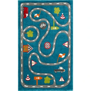 Eko Halı Kıds Kds 19 Blue Grey Hav Toz Vermez Çocuk Halısı
