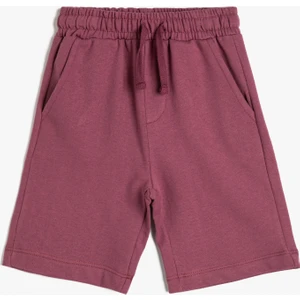 Basic Şort Cep Detaylı Beli Bağlamalı Pamuklu