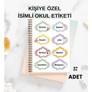 Butik Sosyetik Kişiye Özel Isimli Okul Etiketi