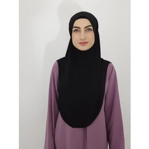 Erasra Class Namaz Örtüsü Hazır Büyük Esarp Malezya Modeli Khimar Tek Parca Hac ve Umre Icin  Siyah Renk