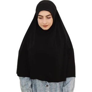 Erasra Class (Namaz Örtüsü ) Tek Parca Pratik Büyük Boy Esarp Hijap Siyah Renk