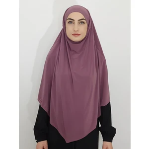 Erasra Class Hazır Sufle Baglamalı Pratık  Peceli Büyük  Esarp Khimar Lavanta Renk