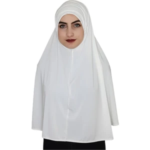 Erasra Class Tek Parca Pratik Büyük Hazır Esarp Hijap Ekru Namaz Örtüsü